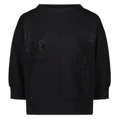 Glitrende Sweatshirt med Ståkrave