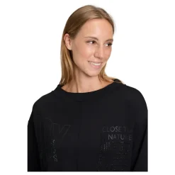 Glitrende Sweatshirt med Ståkrave