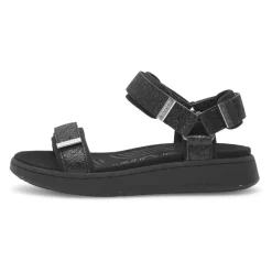 Glitter Line Sandal Sort Moderne Komfort