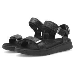 Glitter Line Sandal Sort Moderne Komfort