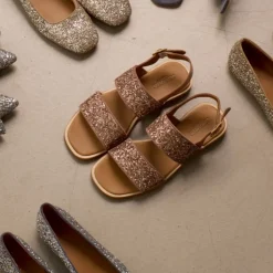 Glitter Sandal i Ler Glitter