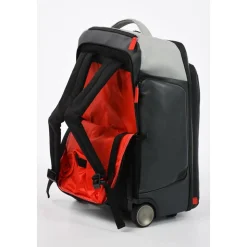 Grå kuffert med USB-port