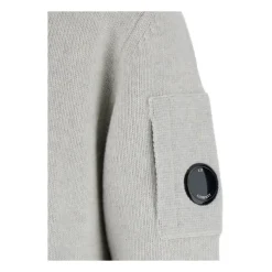 Grå Lammeuld Cardigan Sweater