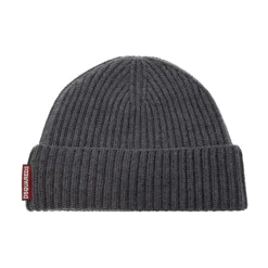 Grå Logo Tag Beanie Tørklæde Sæt