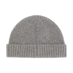 Grå Ribbet Tekstur Logo Plakat Hat