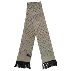 Grå Skulls Silke Frynser Mænd Tørklæde