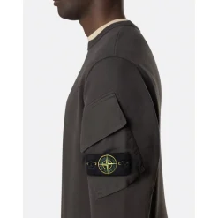 Grå Sweaters med Compass Logo Print