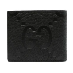 Grained Læderpung med Præget Logo