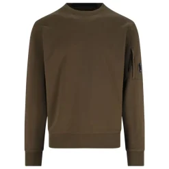 Grøn Crewneck Sweatshirt med Lynlåslomme