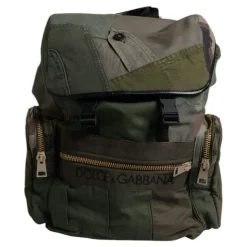 Grøn Patchwork Rejse Rygsæk