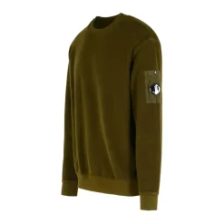 Grøn Ribstrikket Crew Neck Sweater