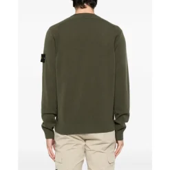 Grøn Rund Hals Langærmet Jersey