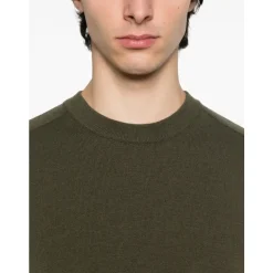 Grøn Rund Hals Langærmet Jersey