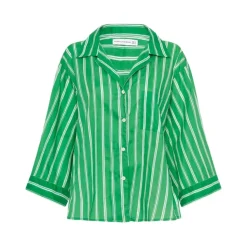 Grøn Stribet Paradise Skjorte
