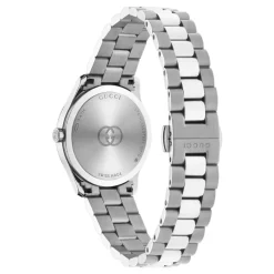 G-Timeless 29 mm rustfrit stål urkasse, burgundy urskive, rustfrit stål armbånd, kvarts bevægelse