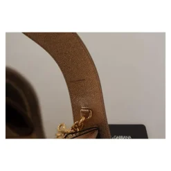 Guld Læder LOVE Patch Taske Strop