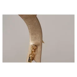 Guld Læder LOVE Patch Taske Strop