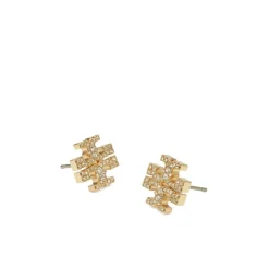 Gyldne krystal messing øreringe