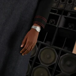 25H Diamantbesat Ur med Rustfrit Stållænke