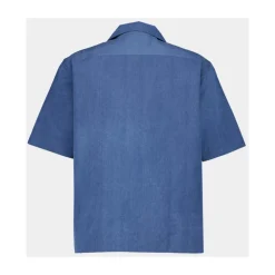 Himmelblå Chambray Skjorte med Hawaiikrave