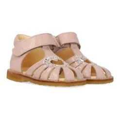 Hjerte og Velcro Sandal - Rosebud