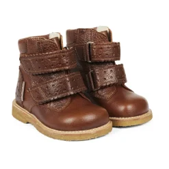 Hjerte og Velcro Starter Støvle - Cognac