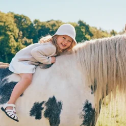 Hjerte Sandal med Velcro, Buttermilk