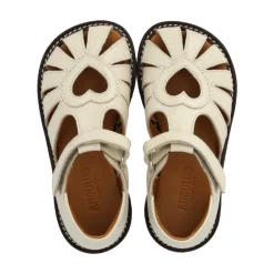 Hjerte Sandal med Velcro, Buttermilk