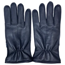 Håndlavet Herre Læderhandsker Blå