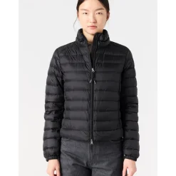 Hætteforet dunjakke