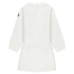 Hvid Baby Bomulds Kjole Pige Logo Print