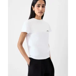 Hvid Bomulds T-Shirt Gros Grain