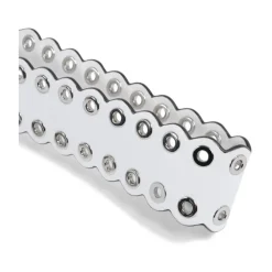 Hvid Læder Eyelet Strop Taske