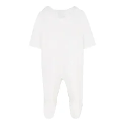 Hvid Pyjamas Sæt med Sutter og Hat