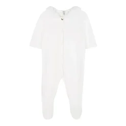 Hvid Pyjamas Sæt med Sutter og Hat