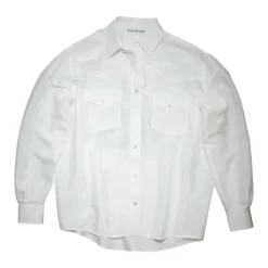 Hvid Skjorte med Knapper - Cowboy Inspireret