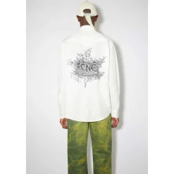 Hvid Skjorte med Knapper - Cowboy Inspireret