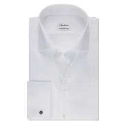 Hvid Slimline Fransk Manchet Skjorte
