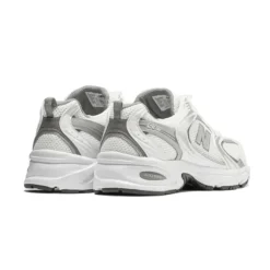 Hvid Sølv Metallic Retro Sneakers