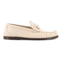 Hvide flade sko med ikonisk monogram