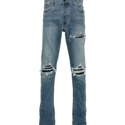 Indigo Blå Distressed Skinny Jeans