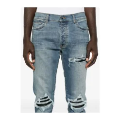 Indigo Blå Distressed Skinny Jeans