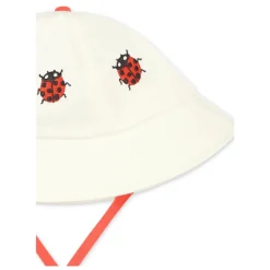 Ivory Bomuldscloche med Ladybugs Broderi