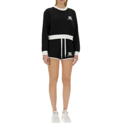 Jersey Shorts med Logo Broderi
