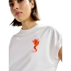 JUNGALA Broderet T-shirt