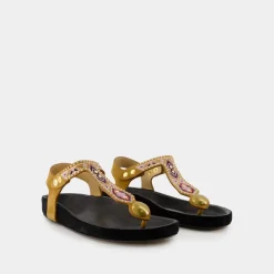 Khaki Læder Sandaler - Enore