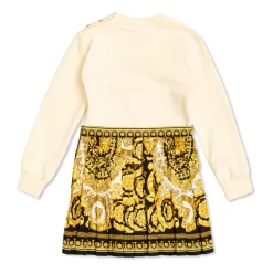 Kjole med plisseret nederdel