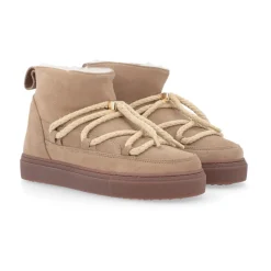 Klassiske Lave Beige Vinterstøvler