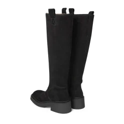 Knæhøj Ruskindsstøvle - Sort