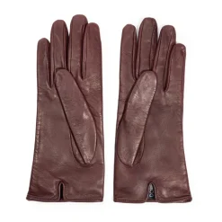 Korte Burgunder Læderhandsker